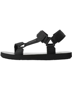 Reebok Expce Wear-Resistant Non-Slip Open Toe Flat Heel Sports Sandals - Black