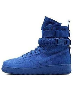 blue high top nike air force 1