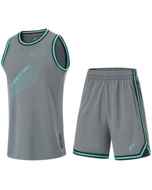 Li-ning Cba Logo Basketball Suit - Blue