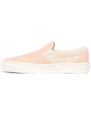 Vans Multi Woven Classic Slip-On Shoes Creamy - Pink