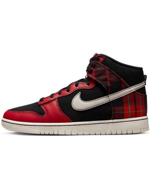 Nike Dunk High Se 'Tartan Plaid' - Red