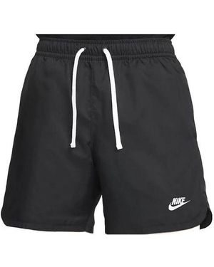 Nike Sportswear Solid Colour Minimalistic Lacing Sports Shorts - Black