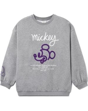 Li-ning (Wmns) X Disney Mickey Mouse Graphic Sweatshirt - Grey