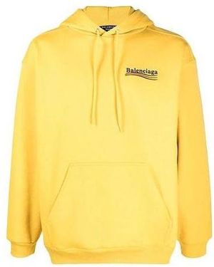 Balenciaga Political Campaign Hoodie Medium Fit - Yellow