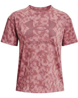 Under Armour (Wmns) Big Logo Heavyweight T-Shirt - Pink