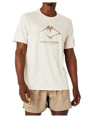 Asics Fujitrail Running T-Shirt 'Oatmeal' - Natural
