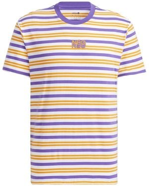 adidas Neo Ss22 M Sw Strp Rng T Sports Stripe Short Sleeve Colourblock - Multicolour