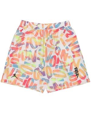 Nike Dri-Fit Zion Performance Letter Printed Basketball Sports Quick-Dry Short Pant Colours - Red
