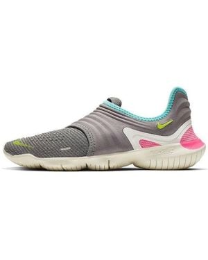 Nike (Wmns) Free Rn Flyknit 3.0 'Gunsmoke' - Grey