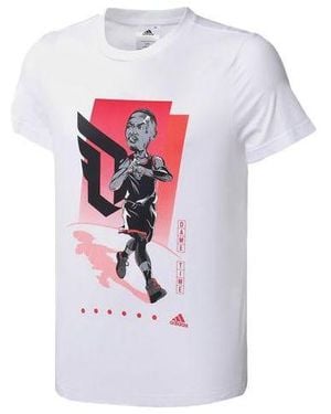 adidas Dame Gu Teebasketballsportsshort-Sleeve - White