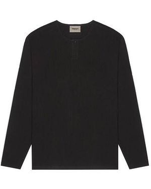 Fear Of God Fw20 Thermal Long Sleeve Logo Tee - Black