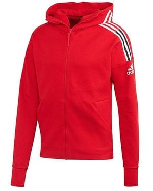 adidas Zne Hd 3St Casual Sport Hoodie Jacket Pale Scarlet - Red