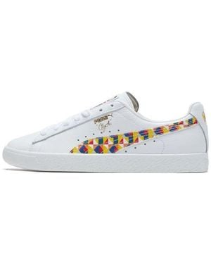 PUMA Clyde Graffiti Retro Casual Skateboarding Shoes - White