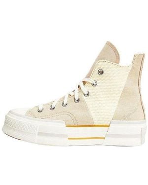 Converse Chuck 70 Plus High 'Colorblock Oat Milk' - Natural