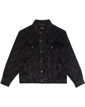 Drew House Oversized Trucker Jacket Secret Repeat' - Black