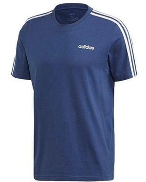 adidas E 3S Tee Training Sports Round Neck Short Sleeve - Blue