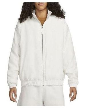 Nike Swoosh Satin Bomber Jacket Asia Sizing 'Phantom' - White