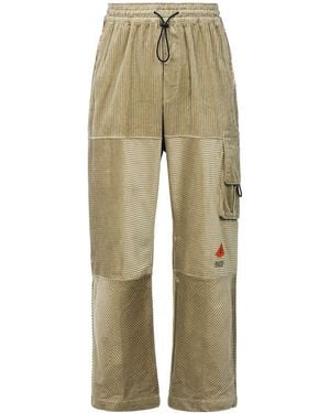 Nike Corduroy Cargo Casual Straight Long Pants/Trousers - Natural