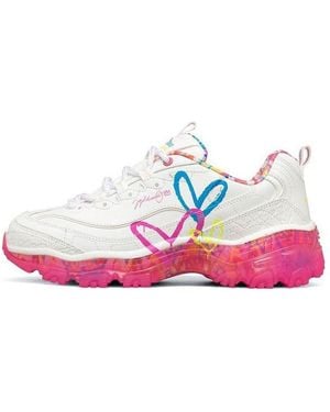 Skechers (Wmns) James Goldcrown X D'Lites Crystal Low Top Running Shoes - Pink