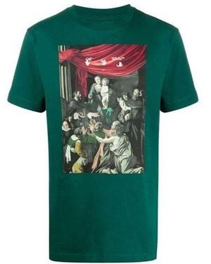 Off-White c/o Virgil Abloh Caravaggio Painting T-Shirt - Green