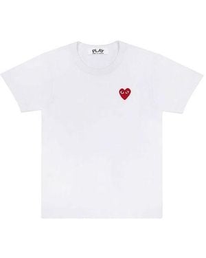COMME DES GARÇONS PLAY (Wmns) Thin Heart Logo Tee Az-T229-051-3 - White