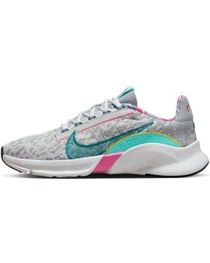Nike (Wmns) Superrep Go 3 Flyknit Next Nature 'Photon Dust Dynamic' - Blue