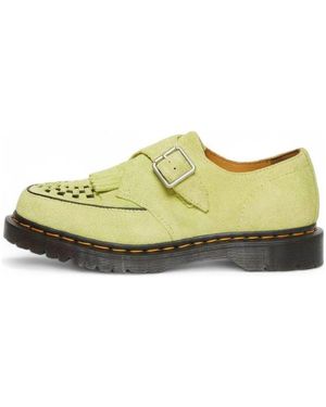 Dr. Martens Ramsey Suede Kiltie Buckle Creepers 'Lime' - Yellow