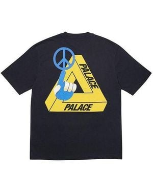 Palace Tri-Smiler Back Large Printing Short Sleeve - Blue