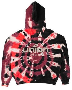 Fear Of God Fw21 Vintage Hoodie X Union La 'Tie Dye' - Red