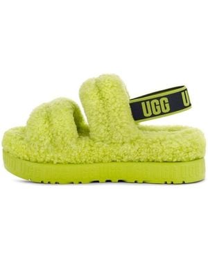 UGG (Wmns) Oh Fluffita Platform 'Key Lime' - Yellow