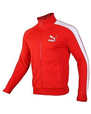 PUMA Iconic Minimalistic Casual Stand Collar Jacket - Red