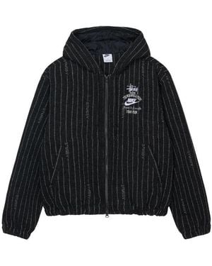 Nike X Stussy Stripe Wool Jacket 'Antique' in Black for Men