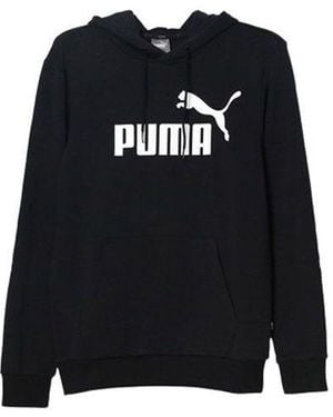 PUMA Ess Hoody Tr Big Logo Pullover Fleece - Black