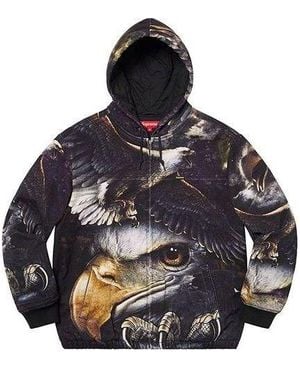 Supreme Eagle Hooded Work Jacket - Blue