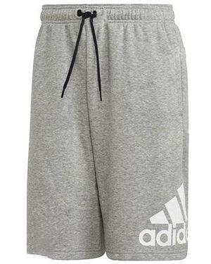 adidas M Mh Bos Short Ft Logo Printing Sports Drawstring Shorts - Grey