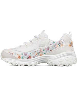 Skechers (Wmns) D'Lites 1.0 Low Running Shoes - White