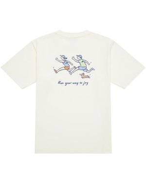 New Balance Running Duo Graphic T-Shirt 'Ivory' - White