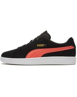 PUMA Smash V2 Retro Casual Skateboarding Shoes Coral - Red