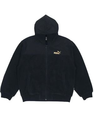 PUMA Lamb's Wool Stay Warm Hooded Logo Jacket - Blue