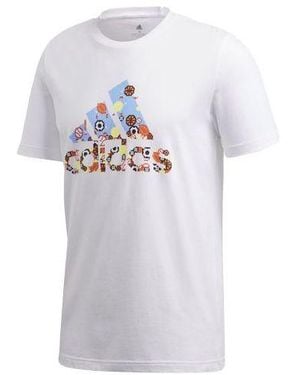 adidas Pattern Logo Short Sleeve - White