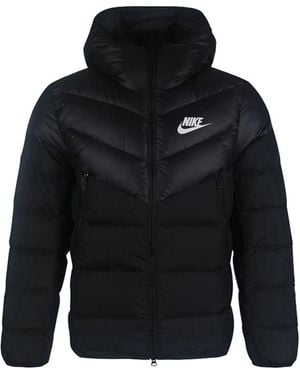 Nike Sportswear Down Fill Sports Hooded Down Jacket - Blue