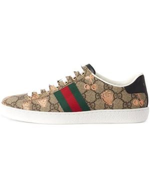 Gucci (Wmns) Ace Gg Supreme 'Berry Print' - Brown