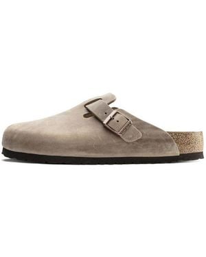 Birkenstock Boston Soft Footbed Regular 'Oiled Leather Tobacco' - Brown