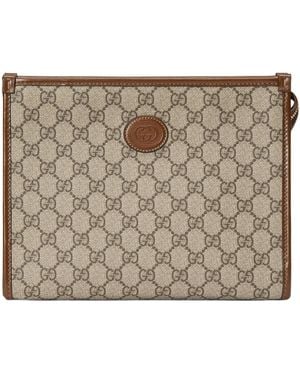 Gucci Beauty Case With Interlocking G Ebony Sugar' - Metallic