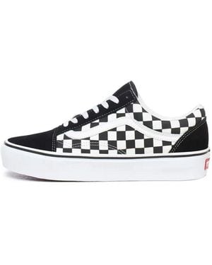 Vans Old Skool Platform Checkerboard' - Blue