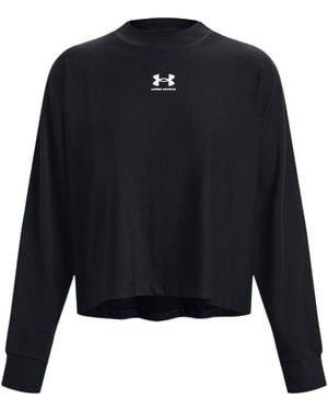Under Armour (Wmns) Logo Rival Terry Oversized Crew - Blue