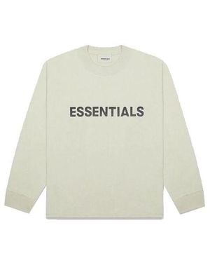 Fear Of God Fw20 Long Sleeve Logo Tee 'Sage' - White
