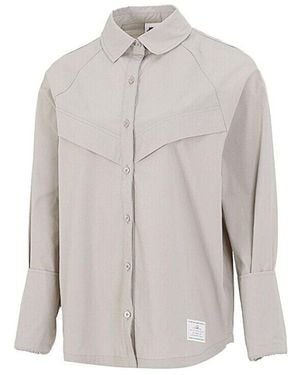 Nike (Wmns) Sportswear Icn Clsh Wvn Ls Top Long Sleeved Shirt - Grey