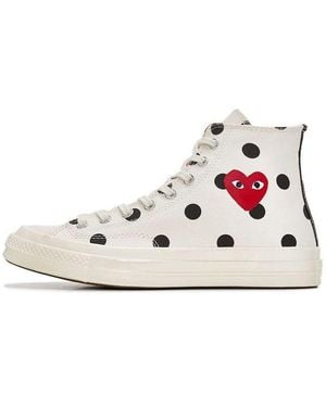 Converse X Comme Des Garcons Play Chuck 70 Hi Polka Dot' - White