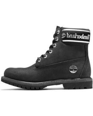 Timberland (Wmns) 6 Inch Premium Wide Fit Waterproof Boots Nubuck Logo' - Black